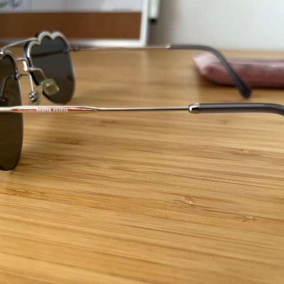 Miu Miu Scalloped Aviator Sunglasses - Picture 8 of 11